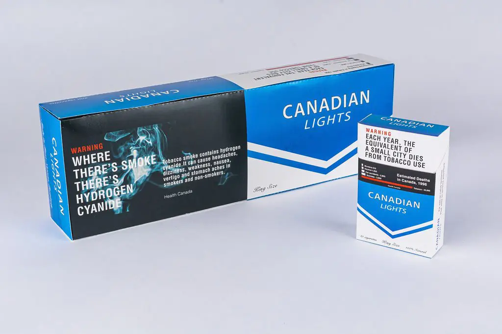 Cigarettes Near Me 138 A Carton of Canadian Lights King Size Cigarettes Next to a Pack