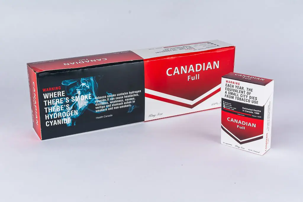 Cigarettes Near Me 137 A Carton of Canadian Full Flavour King Size Cigarettes Next to a Pack