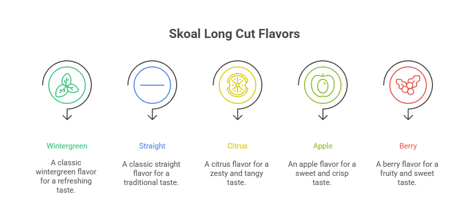 Skoal Long Cut Spearmint Dipping Tobacco 5 Skoal Long Cut Flavors