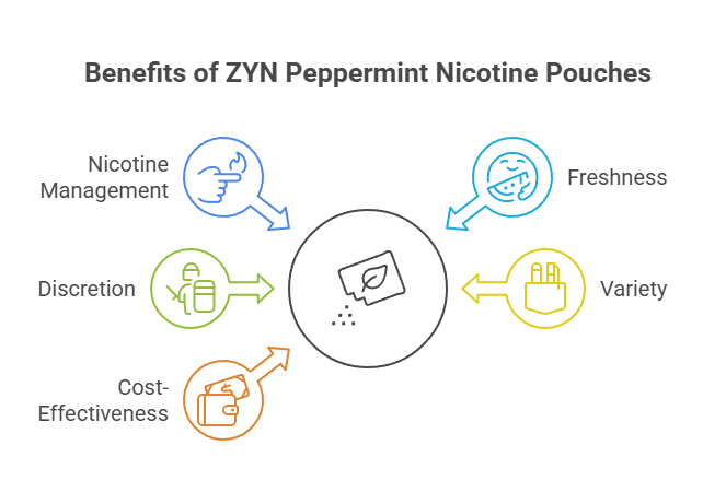 Zyn Peppermint Nicotine Pouches 6mg 3 Benefits of ZYN Peppermint Nicotine Pouches