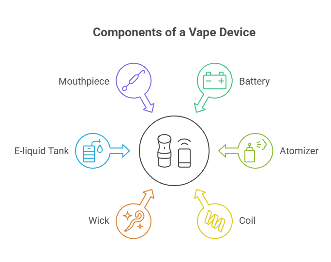 How Vapes Work 3 Components of a Vape Device