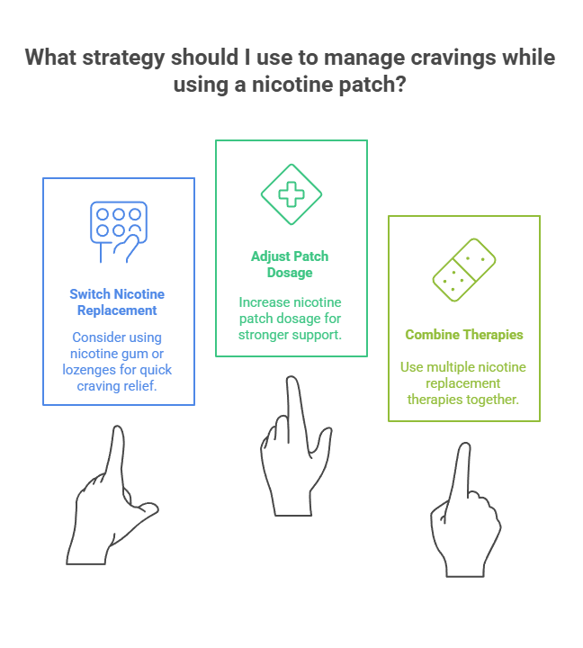 Can I Smoke While Wearing a Nicotine Patch? 2 What strategy should I use to manage cravings while using a nicotine patch
