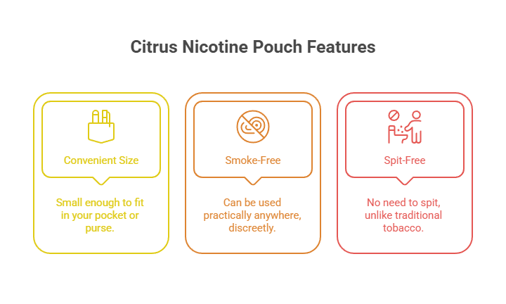 ON! Citrus Nicotine Pouches 8mg 2 Citrus Nicotine Pouch Features
