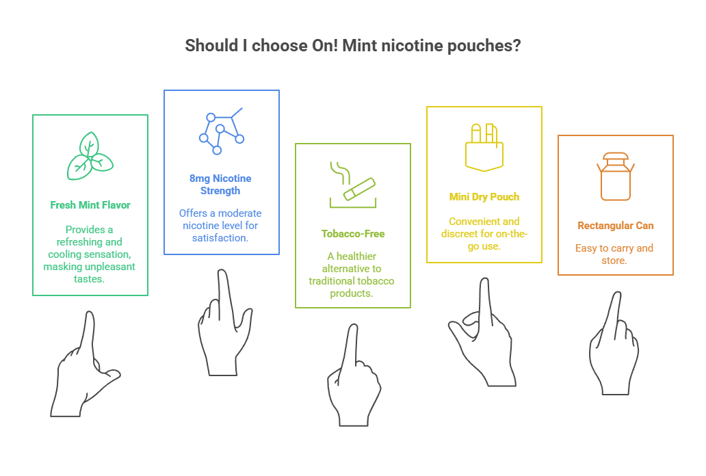ON! Mint Nicotine Pouches 8mg 2 Should I choose On! Mint nicotine pouches