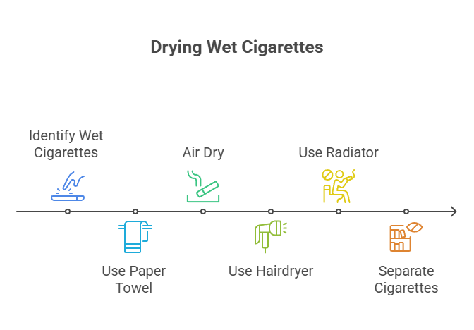 How to Dry Wet Cigarettes 2 Drying Wet Cigarettes