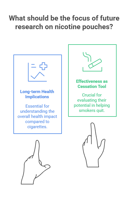 Pros and Cons of Nicotine Pouches 85 What should be the focus of future research on nicotine pouches