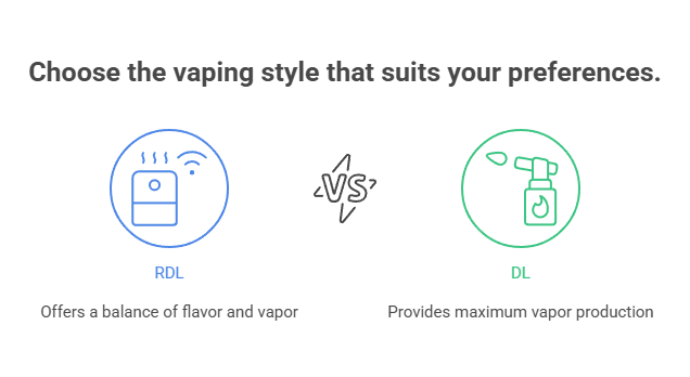 Choose the vaping style that suits your preferences.